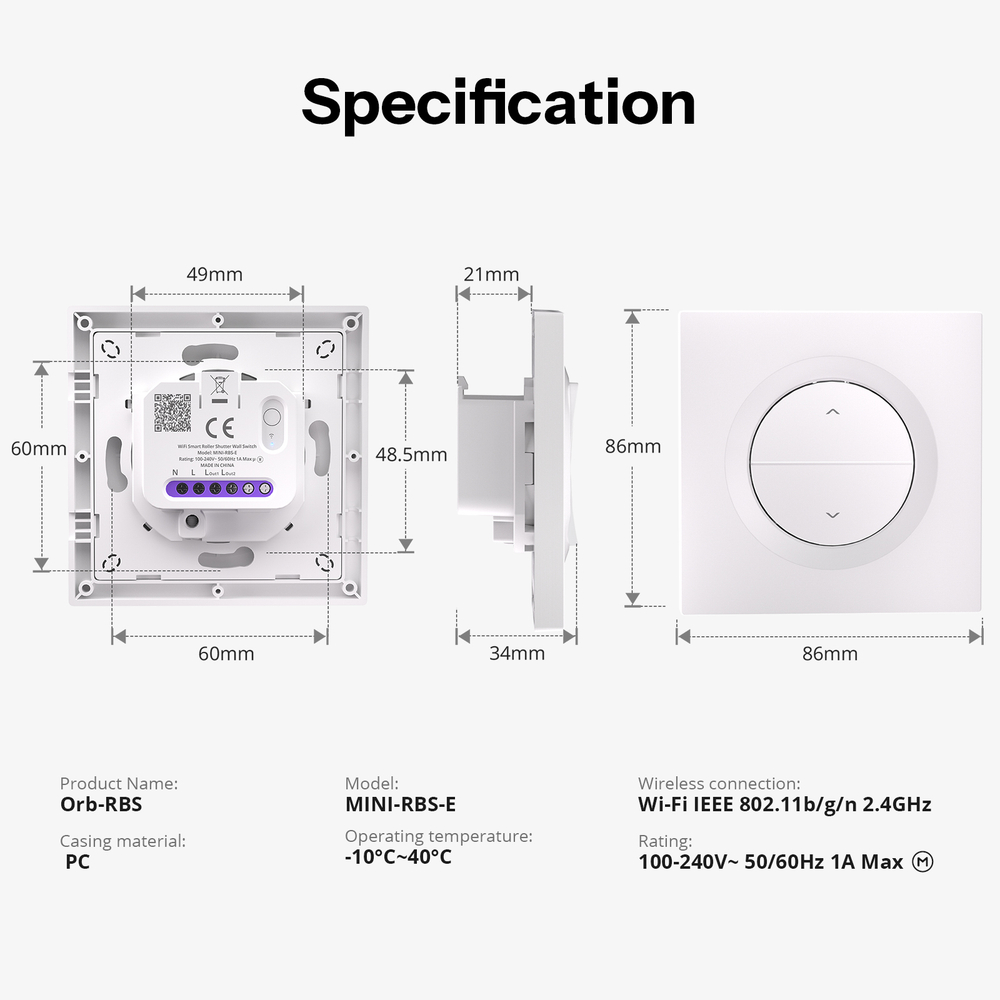 Выключатель для штор SONOFF WiFi MINI-RBS-E