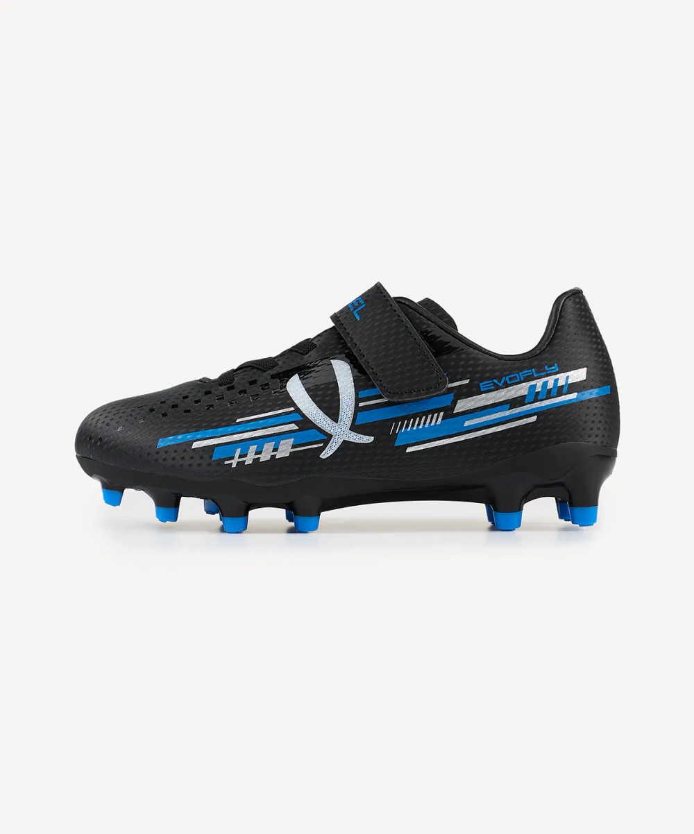 Бутсы футбольные Evofly FG Talant Black/blue, детский