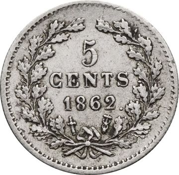 5 центов 1862 Нидерланды