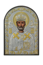 Николай Чудотворец, икона арочная, пластик 62x88