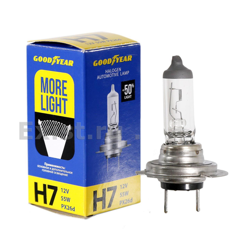 Автолампа 12V H7 55W Goodyear +50%
