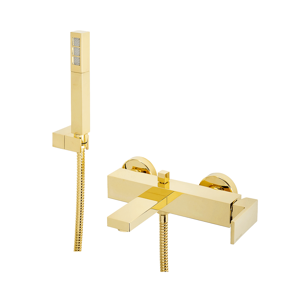 Смеситель Migliore Kvant Gold 25391 для ванны с ручным душем, золото
