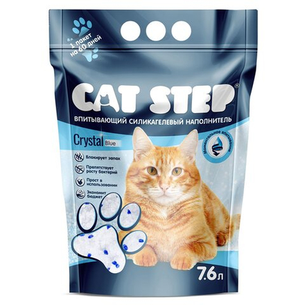 CAT STEP Crystal Blue Наполнитель силикагелевый 15,2 л