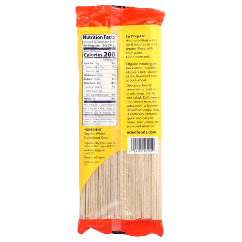 Eden Foods, Органическая гречневая соба, 227 г (8 унций)