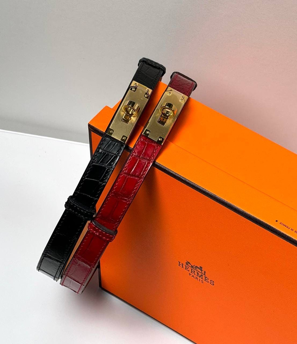 Ремень Hermes из кожи крокодила
