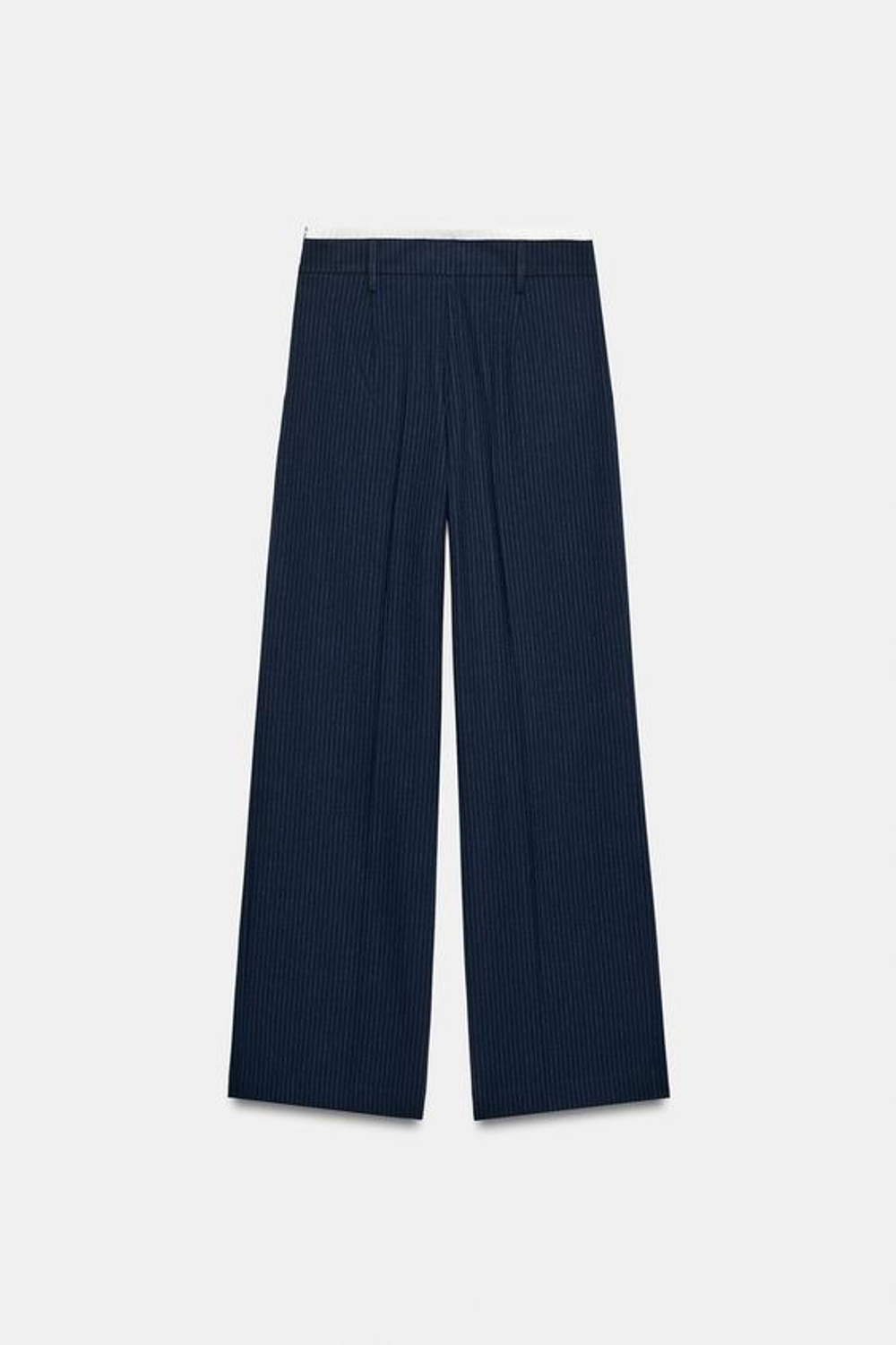 ZARA ШИРОКИЕ БРЮКИ С ДВОЙНЫМ ПОЯСОМ, ПОЛОСКИ