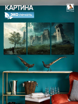 Картина на стену модульная Black Myth Wukong Bridge, 150 см х 70 см