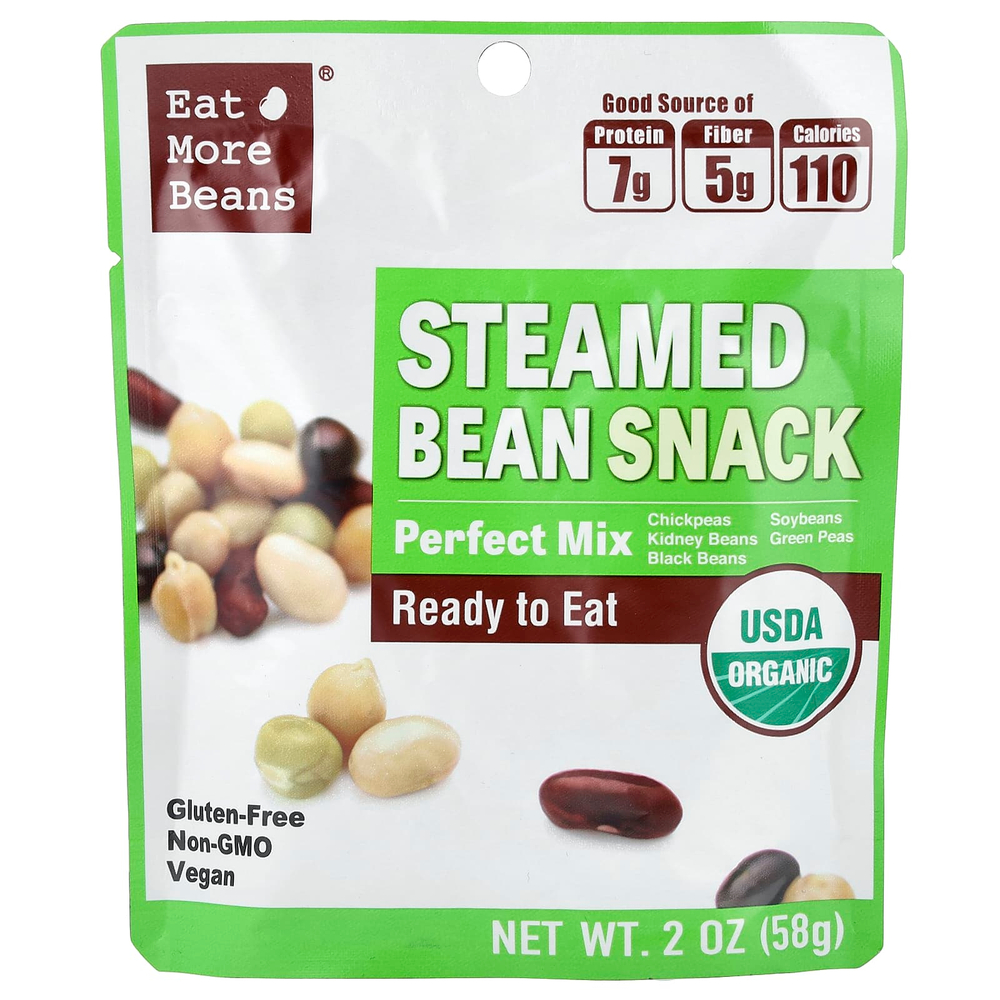 Eat More Beans, снек из бобов на паре, идеальная смесь, 58 г (2 унции)