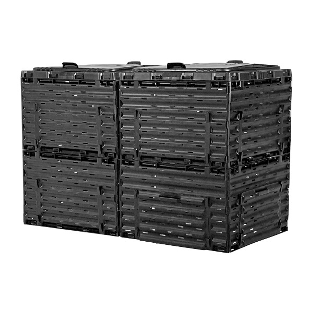 Компостер  Piteco с крышкой 600л чёрный