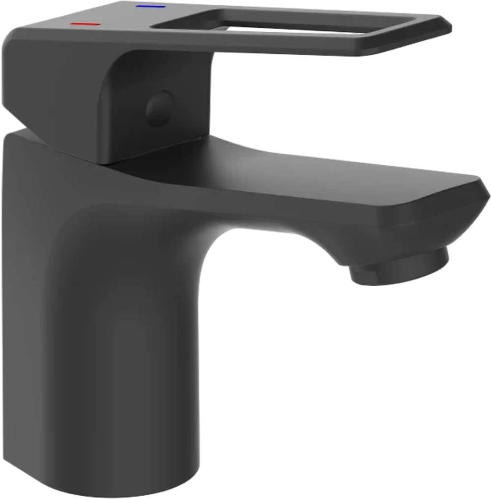 Смеситель для раковины АНТЕЙ Турмалин, черный, Zn 403535