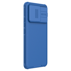 Чехол синего цвета от Nillkin с сдвижной шторкой для камеры для Xiaomi Redmi K70, K70 Pro и Poco F6 Pro, серия CamShield Pro