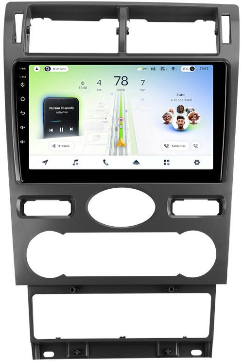 Магнитола для Ford Mondeo 3 2000-2006 (климат) - Teyes CC4L-DTS монитор 9" IPS, Android 14, Быстрая, Snapdragon 662, CarPlay, 4G SIM-слот