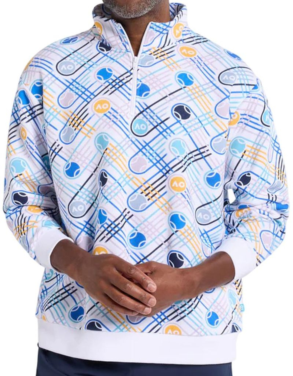 Мужская теннисная толстовка Australian Open Quarter Zip Fleece