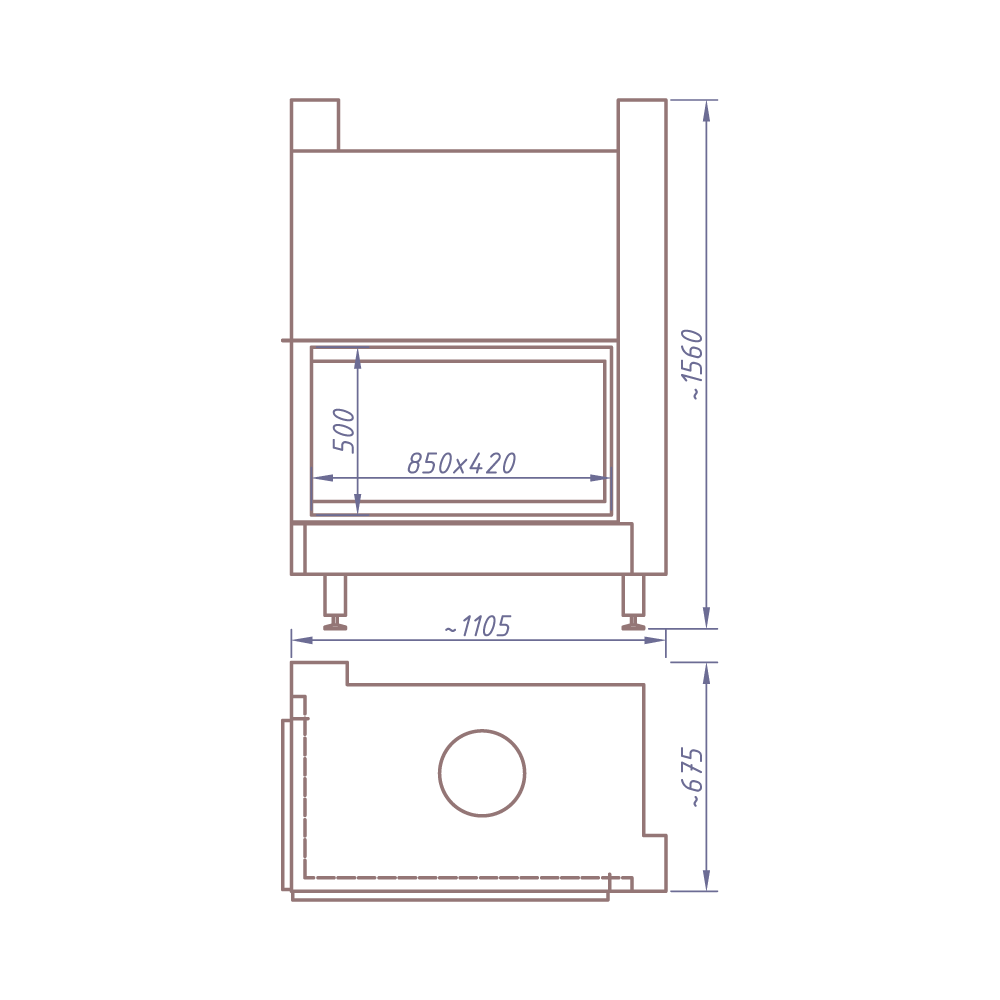 КАМИННАЯ ТОПКА CFL 850W (STAV)