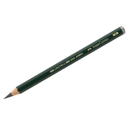 Карандаш ч/г Faber-Castell "Castell 9000 Jumbo" 2B, утолщен., заточен.