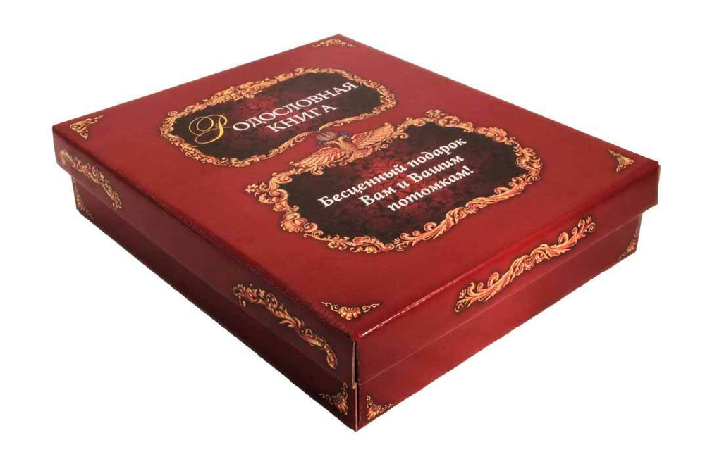 Родословная книга "Изысканная" белая, кожзам (в подарочной коробке)