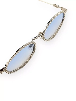 Очки овальные  со стразами
