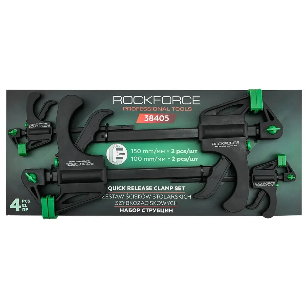 Набор струбцин 4пр. RockFORCE RF-38405