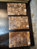 Торцевая разделочная доска 30x20x3 см. карагач (вяз), орт. 069-1 уцененная