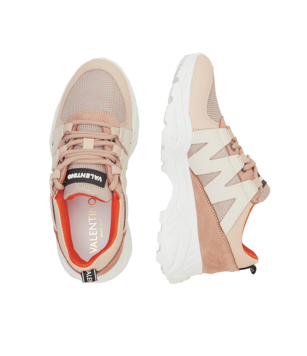 Кожаные кроссовки Valentino - бежевый(95N0803TEX)