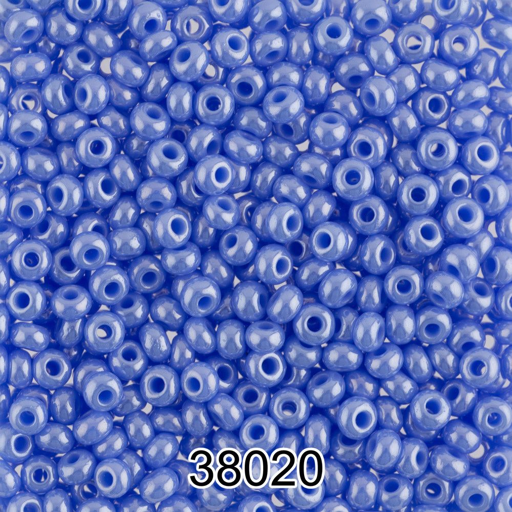 Бисер Preciosa 10/0 (2.3 мм), 500 г, 38020 (Ф045) голубой