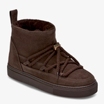 Замшевые полусапоги INUIKII Sneaker Classic Low Dark Brown на меху