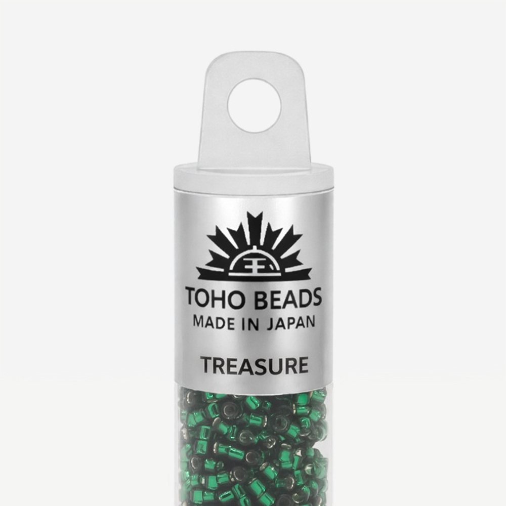Японский бисер TOHO Treasure (№36), с внутренним серебрением, прозрачный
