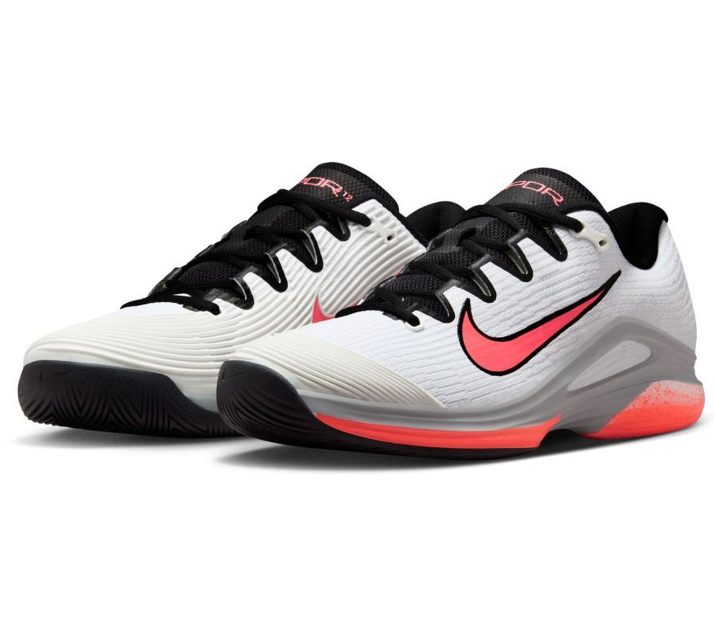 Теннисные кроссовки Nike Zoom Vapor12 HC Premium - white/hot lava/wolf grey