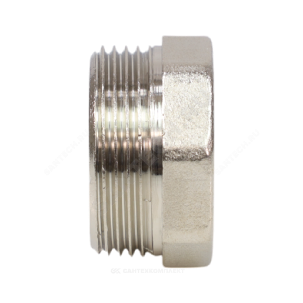Футорка латунь никель Ду 15х10 (1/2"х3/8") НР/ВР VALFEX VF.581.N.012.038