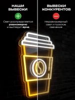 Светильник из неона гирлянда с сердечками