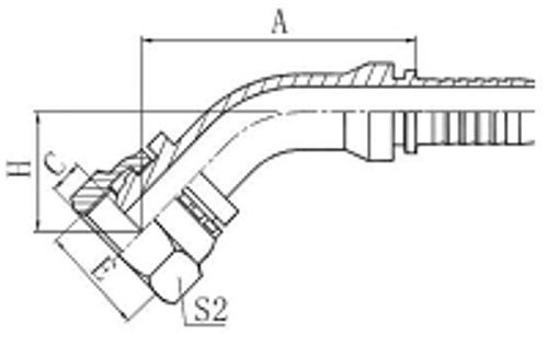 Фитинг DN 20 DK (Г) 30x1.5 (45) накидная гайка