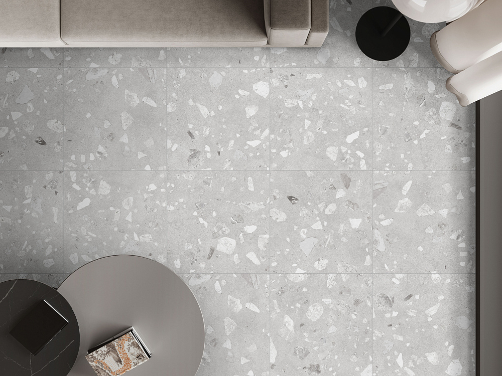 Терраццо сер КГ 01 / Terrazzo grey PG 01  450х450 (1-й сорт)