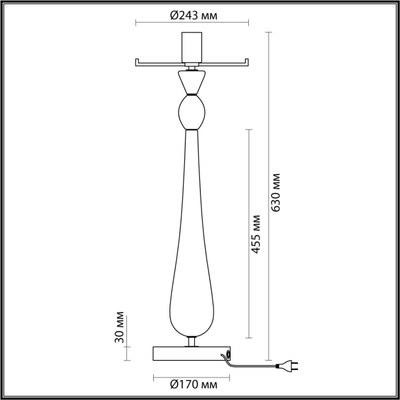 4889/1T STANDING ODL_EX22 157 золотой/зеленый/стекло База для высокой лампы E27 1*60W TOWER