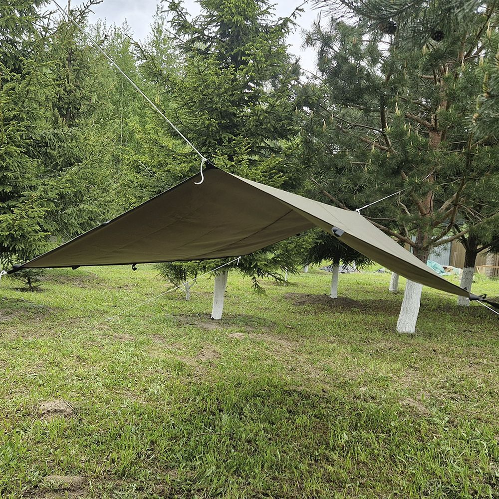 Тент-навес Prival туристический 2х2.9м, 80г/м2, PU 4000, хаки
