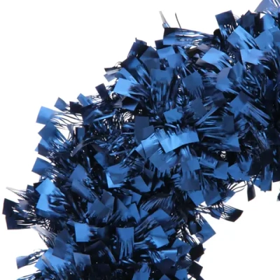 Венок декоративный TINSEL «Изящное сияние» 38 см, Сапфир