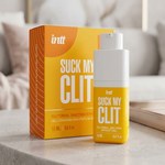 Гель-стимулятор Suck my clit INTT с эффектами всасывания, вибрации и охлаждения 15 мл (манго)