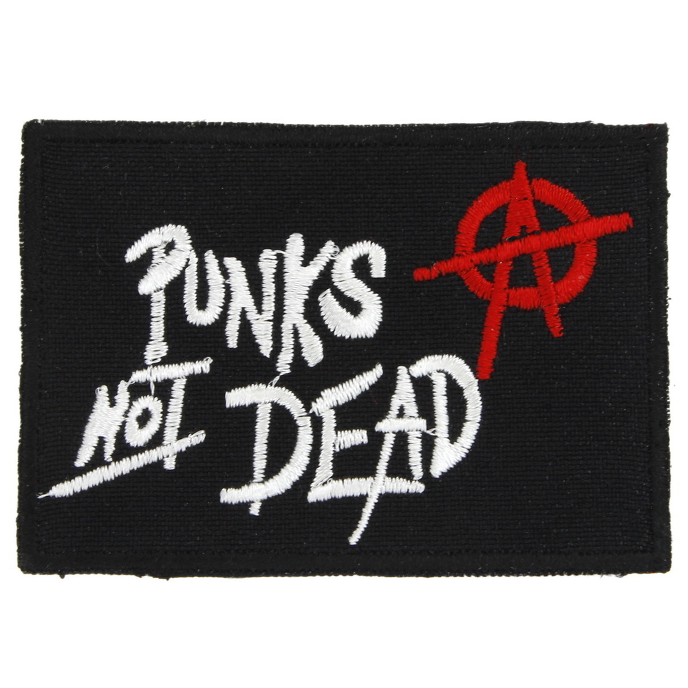 Нашивка с вышивкой Punks Not Dead (анархия)