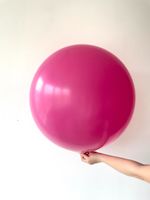 S шар гигант 24"/60 см (012) пастель ярко-розовый фуксия фуше (БГ-90)