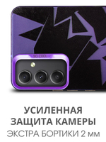 Дизайнерский чехол из пластика для SAMSUNG GALAXY A34 с усиленной защитой камеры и глянцем