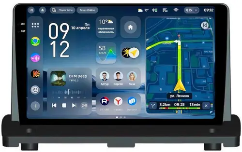 Магнитола для Volvo XC90 2002-2014 (рамка наверх) - Teyes CC4-PRO монитор 9.5" 2K QLED на Android 13, Быстрейшая, Snapdragon 778G, ИИ, CarPlay, DSP, 4G SIM-слот