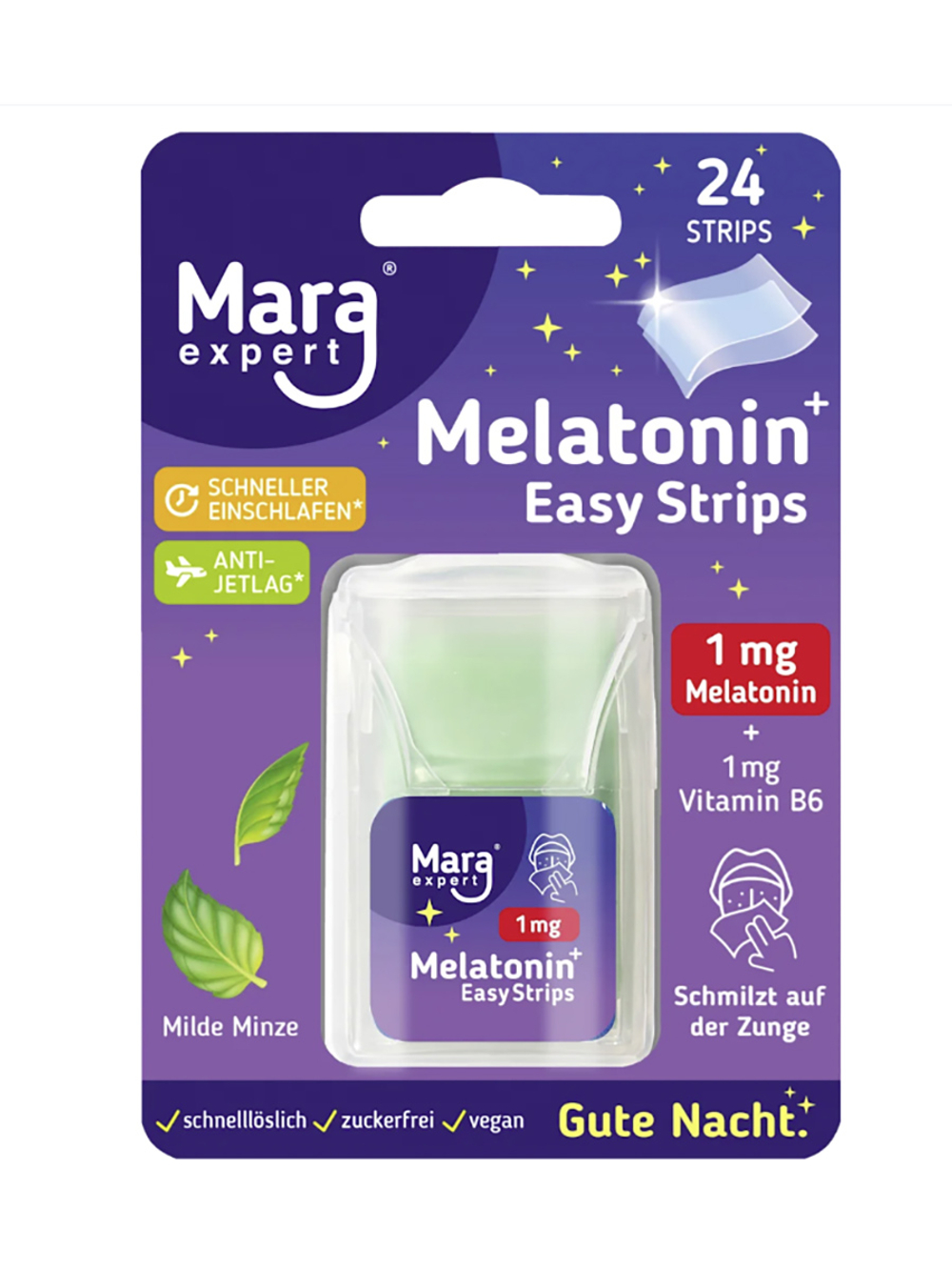 Mara Пастилки мелатонин для спокойного сна, Melatonin 1 мг, 24 шт