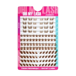 Набор коричневых накладных ресниц "Amber" OH! MY LASH