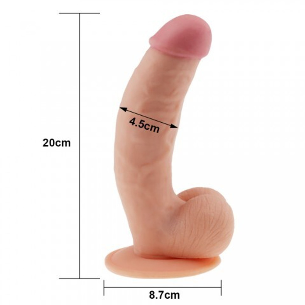 Реалистичный фаллоимитатор Lovetoy Ultra Soft Dude (20×4,5 см)