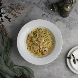 Тарелка глубокая 500 мл d 21 см h6,5 см белая фарфор P.L. Proff Cuisine [4]