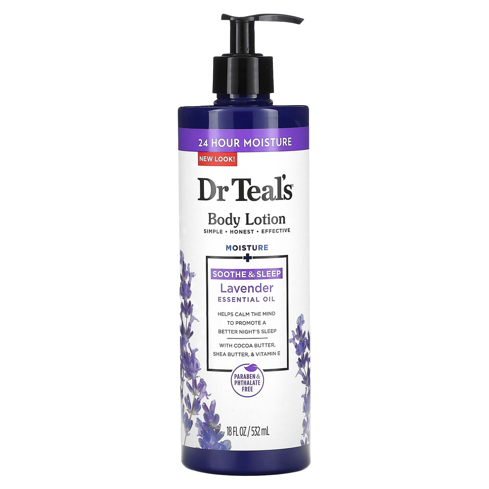 Dr. Teal's, лосьон для тела, для успокоения и сна, лаванда, 532 мл (18 жидк. унций)