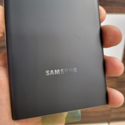 Крышка для Samsung S22 Ultra - задняя стеклянная панель "хорошее качество" (чёрного цвета)