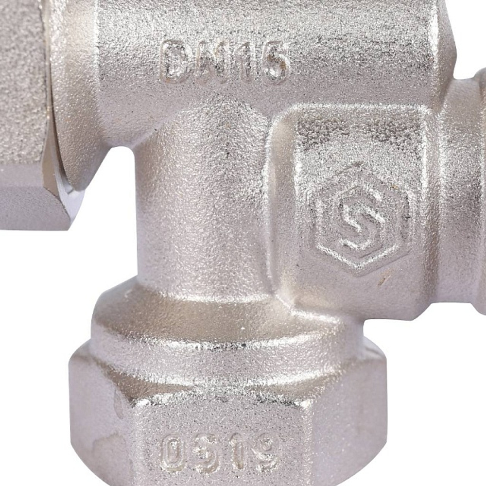Клапан термостатический осевой STOUT - 1/2" x 1/2" (ВР/НР-американка, PN10, Tmax 110°C)