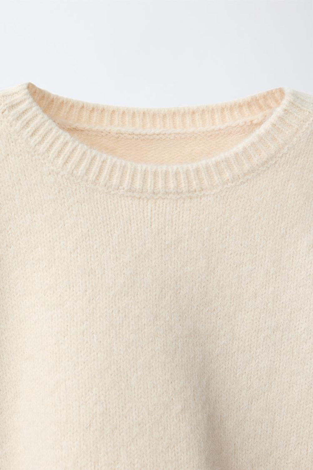 ZARA СВИТЕР С ОБОРКАМИ, ЭКРЮ