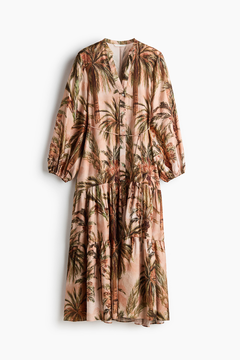 Платье с принтом и ярусами - H&M