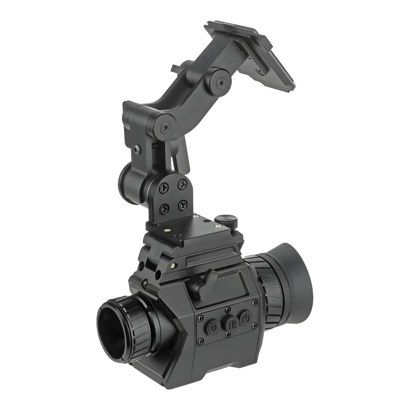 Монокуляр цифровой Veber Digital Force HM40-M ночной на шлем - вид сбоку с креплением